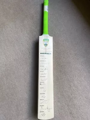 2018/2019 Australian Men's Cricket Domain Test Series V India Signed Cricket Bat • $550
