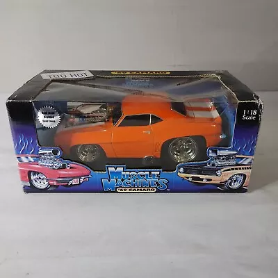 MUSCLE MACHINES Hugger Orange CHEVY CAMARO 1:18 Scale Diecast Car Sealed Package • $64.99