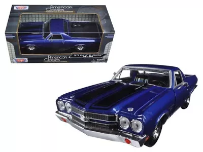 1/24 Motormax 1970 Chevrolet El Camino SS 396 Blue Diecast Car Model 79347 BL • $27.95