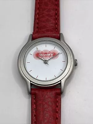 McDonalds  I'm Loving It  Quartz Watch Red Band Silver Case- New Battery • $11.90