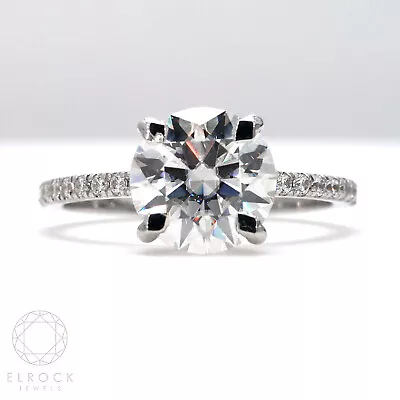 3.24 Ct F VS1 Certified Round Lab Grown Diamond Engagement Ring 14k White Gold • $2463.99
