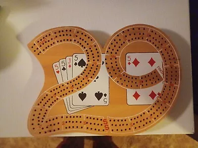 Classic 3-Track 29 Cribbage Board Game With Plastic Pegs For 2-3 Player Vintage • $11.63