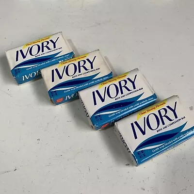 Vintage Ivory Clean Rinsing Formula Bath And Complexion Bar 4.5oz Soap Lot Of 4. • $23