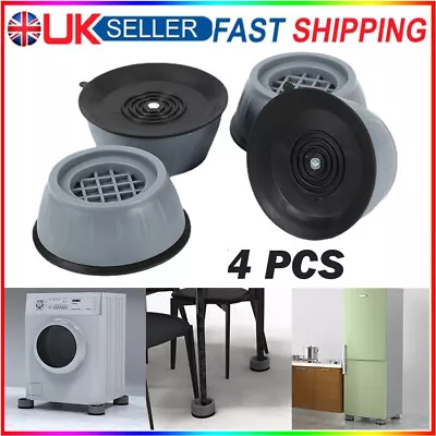 4Pcs Washing Machine Support Mat Anti-Vibration Leg Stopper Foot Pad Feet Pads • £4.83