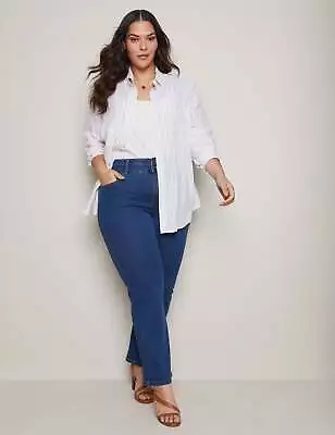 AUTOGRAPH - Plus Size - Womens Jeans - Blue Bootleg - Denim - Cotton Pants • $27.99