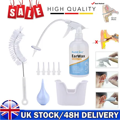 Medical Grade Ear Wax Cleaner Remover Syringe Kit Care Removal Tool Set & 7 Tips • £12.95