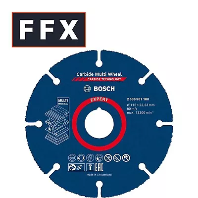 Bosch Professional 115mm X 22.23mm X 1.0mm Carbide Multi Wheel Cutting Disc • £13.42