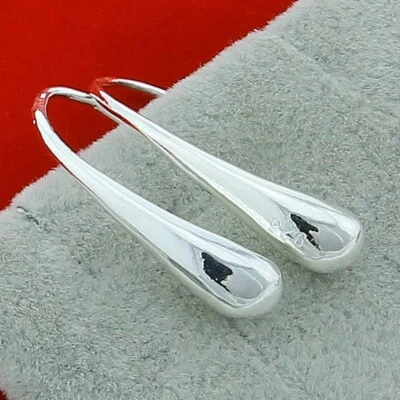 $0.99 • Buy 925 Sterling Silver Filled Water Drop Earrings Stud Hook Women Fashion Jewelry