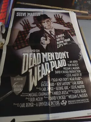 Steve Martin  Dead Men Don't Wear Plaid  Original One Sheet Poster ! • $9.99