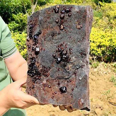 19.2LB Natural Beauty Rare Red Garnet Crystal Mineral Specimen • $7.50