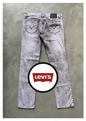 Levis 511 Slim Fit Acid Wash Denim Black Jeans Men’s Size 34X32 GREAT CONDITION! • $24.95