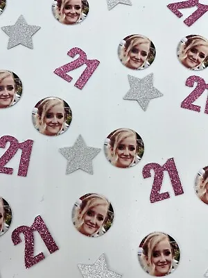 Personalised Face And Age Table Confetti Approx X 150 Pieces Sparkly Glittery • £6.95