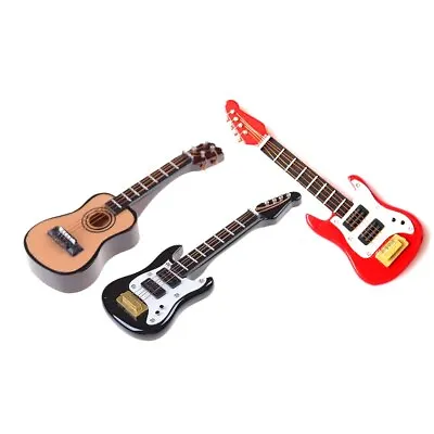 KR-1:12 1:6Dollhouse Miniature Music  Guitar Decoration Instrument Model • $17.64