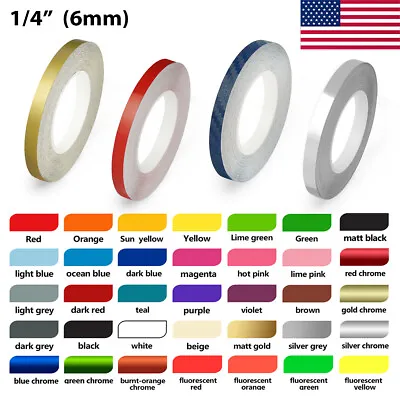 Roll Vinyl Pinstriping Pin Stripe DIY Self Adhesive Line Car Tape Decal Stickers • $7.95