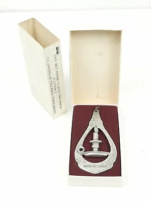 Vintage International Silver Co. Candle Shade Bell Pull Or Pendant Pewter 3 3/4  • $9.99