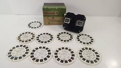 Vintage Sawyers ViewMaster 3D Viewer Bakelite 1950s Stereoscope Bundle Reels • $24.99