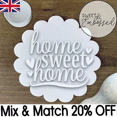 £3.95 • Buy Home Sweet Home Cookie Stamp Embosser Fondant Housewarming Hearts Warm Welcome 