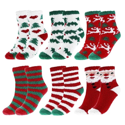 £15.23 • Buy Family Christmas Slipper Socks Kids Adults Festive Fluffy Cosy Bed Sock 3/6 Pair