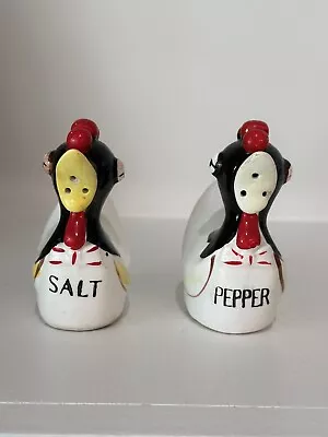 Vintage Japan Rooster Chicken Salt & Pepper Shaker Set Japan • $2.99