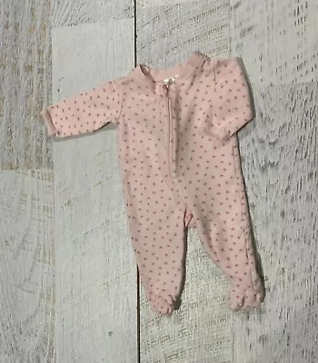 Baby Girls Sz 0-3 Mths  One Piece Cotton Allinone Zippy • $6.90