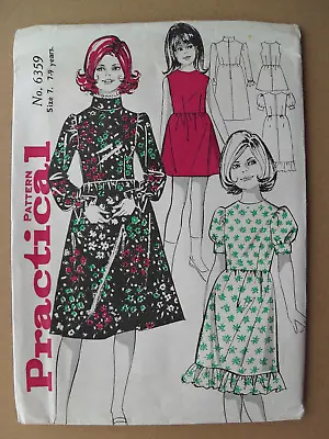FF Uncut 7-9 Years Girl's Edwardian Style Dress 1970s Sewing Pattern 6359 • £4.50