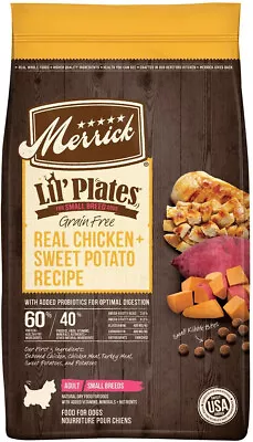 20lb/Bag Merrick Lil' Plates Grain-Free Real Chicken & Sweet Potato Dry Dog Food • $64.99