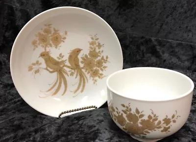 Vintage W. Germany Kaiser   Plate And Large Bowl! Gold Birds These Are Beautiful • $30