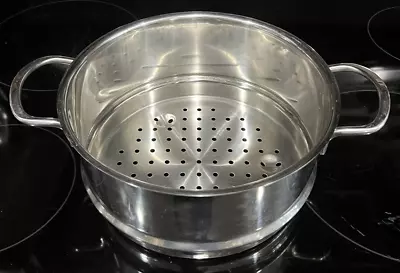 Austenitic Stainless Steel Steamer Basket Pot Insert With Two Handles 8” • $18.95