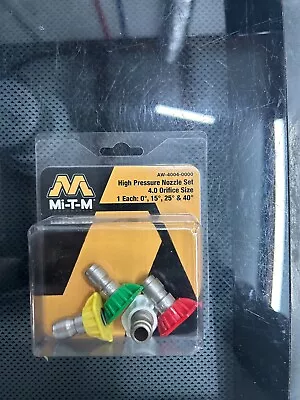 New Genuine Mi-T-M AW-4004-0000 4-Pack High-Pressure Power Washer Spray Nozzle • $25.75