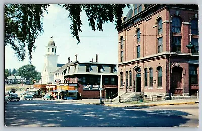 Milford New Hampshire - The Monadnock Region View Of Square - Vintage Postcard • $5.39