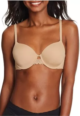 NWT Maidenform Women's One Fab Fit 2.0 Convertible T-shirt Lace 34B Nude DM7549 • $32.99