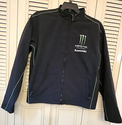 Monster Energy Logo Kawasaki Motorcycle Black Jacket Men’s Size Small • $49.99
