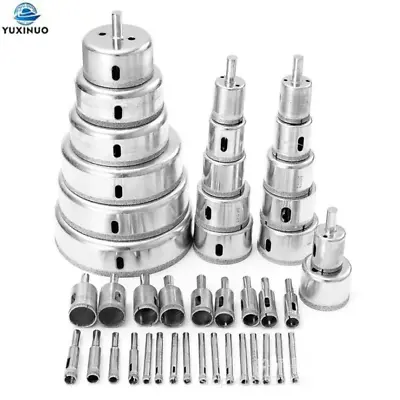 30Pc Diamond Holesaw Holes Saw 6-50mm Drill Bit Cutter Tile Glass Marble Ceramic • £9.48