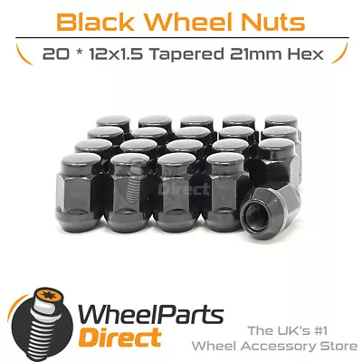 Wheel Nuts (20) 12x1.5 Black For Mazda MPV [Mk2] 99-06 On Original Wheels • $31.57