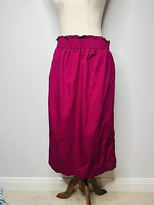 Gorman Pink Cotton Skirt Size 12 M Straight Elastic Waist • $49.99