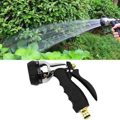 1x High Pressure Water Spray Gun Metal Nozzle Car Garden Lawn Wash Hose Pipe • £8.99