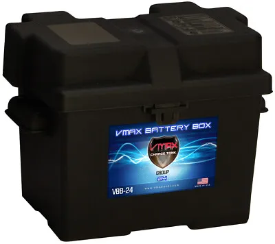 VMAX Group 24 Universal Battery Box With Strap Heavy Duty Marine Battery Box • $18.99