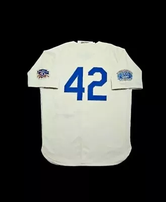 Jackie Robinson Jersey Dodgers Stitched Throwback Breaking Barriers Patch SALE! • $83.89