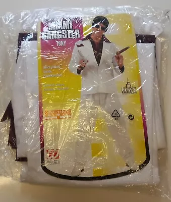 Scarface Fancy Dress White Suit Size Med Tony Montana Gangster Costume Unused • £14.99