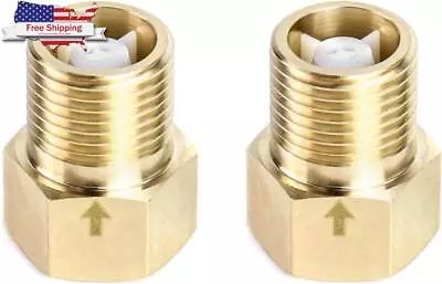 2pcs Brass One-way Check Valve 1/2  Female To 1/2  Male Thread Of Backfl ⭐️⭐️⭐️ • $11.98