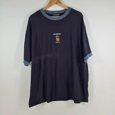 VINTAGE Gilbert Redruth RFC Rugby Mens T Shirt Size 2XL Navy Blue 10.0068 • $19.96