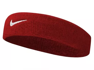 Red Nike Swoosh Headband Gym Tennis Training Sweatband Sports Running Sweatband • $34.05