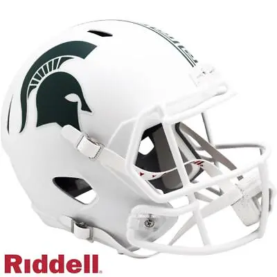 Michigan State Spartans White Full Size Speed Style Replica Helmet [NEW] NCAA • $143.95