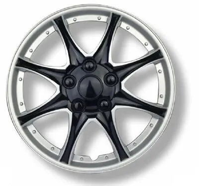 Wheel Hub Caps Cover Trim 16  Silver & Ice Black Tough ABS Easy Fit - Set Of 4 • $90