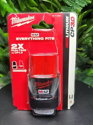 NEW GENUINE Milwaukee 48-11-2430 M12 REDLITHIUM 3.0Ah Battery Pack • $48.95