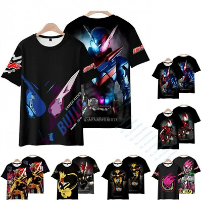 Kamen Rider Anime T-shirt Masked Rider Build Zi-O Drive Short Sleeve Tee T Shirt • $15.99