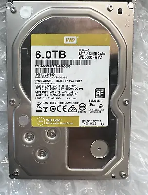 WD 6TB Gold 3.5  SATA 6Gb/s Enterprise Hard Drive 128MB Cache WD6002FRYZ 7.2K • $149