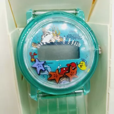$48.88 • Buy NOS RARE Vintage The Little Mermaid Bubble Wrist Watch Disney Jelly Band Stars