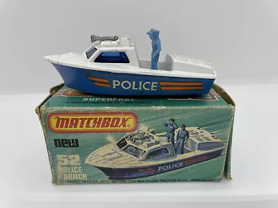 1976 Matchbox Lesney Sf Police Launch 52b1 Die Cast Vintage Near Mint In Box Nr • $0.99