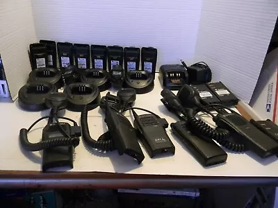 Lot Of Motorola Cp200d & Xls Radios 5 Radios 11 Batteries 6 Chargers 3cords Read • $1299.99